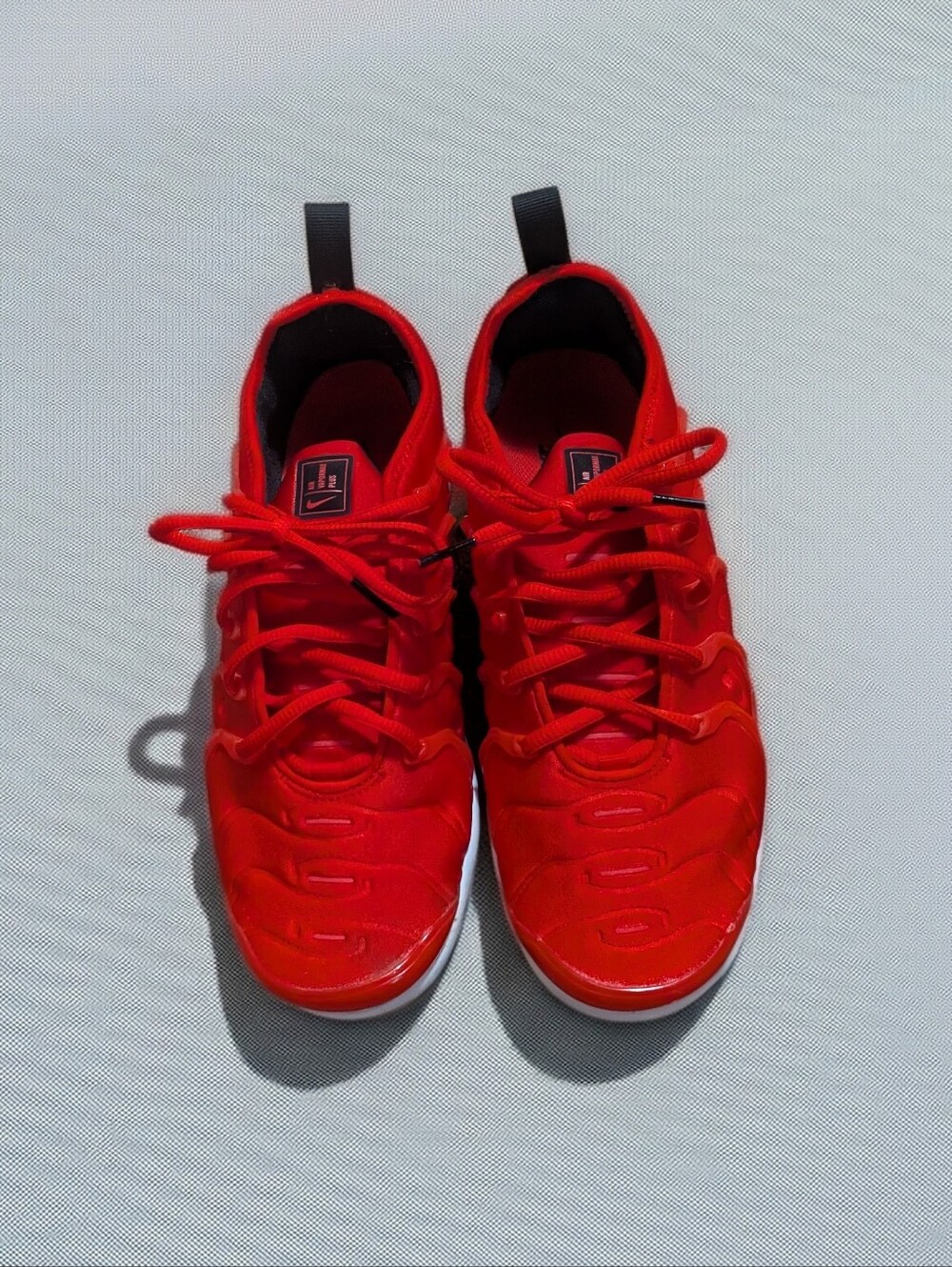 Nike Air Vapormax Plus Red Lace-Up Athletic Sneakers